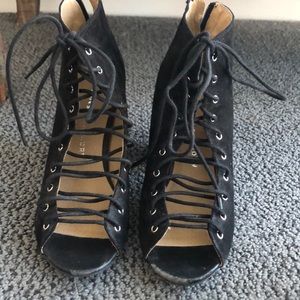 Black Lace Up booties